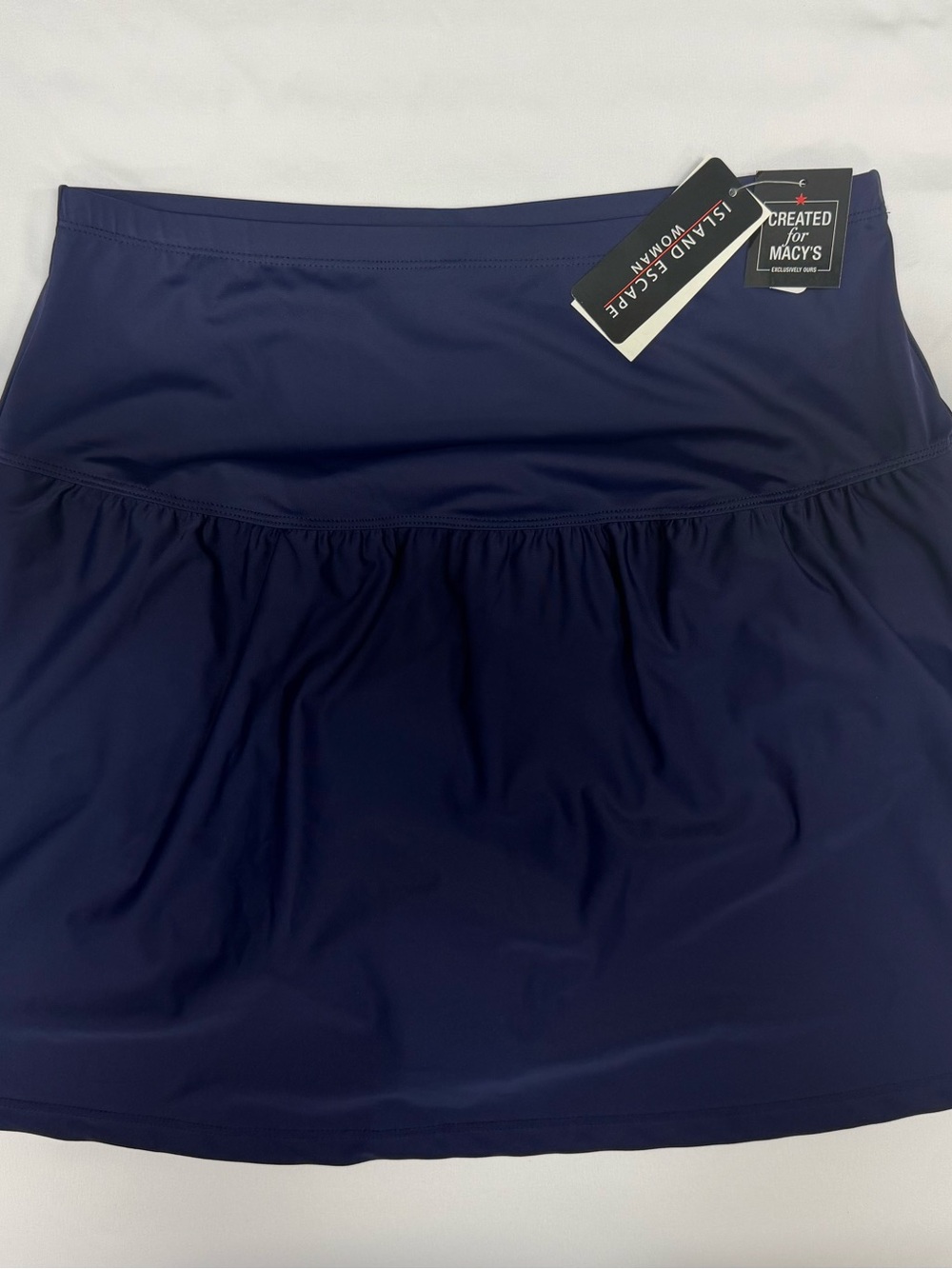 Island Escape Navy Flared Swim Skirt
